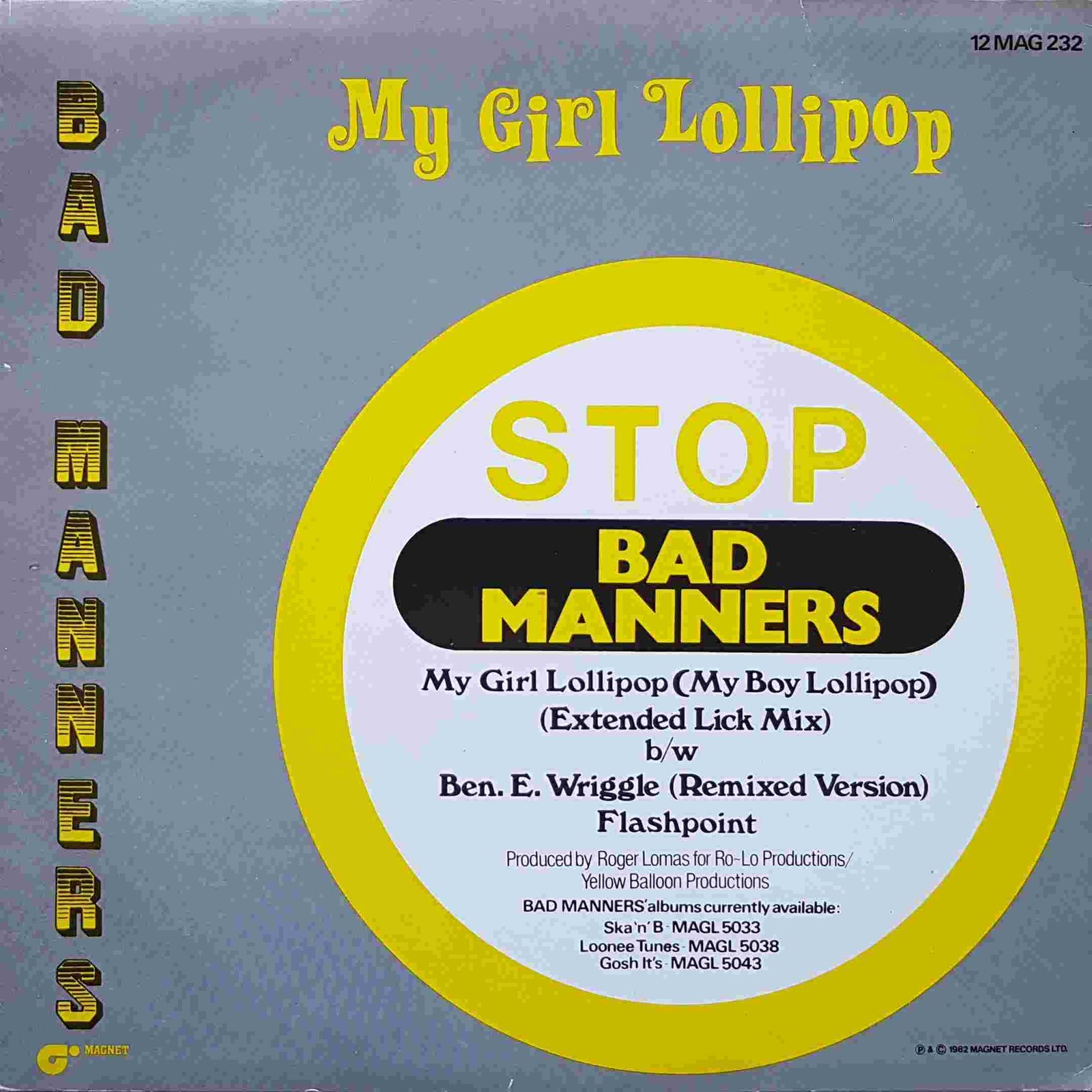 12 MAG 232 My girl lollipop Bad Manners   Back cover of 12 MAG 232